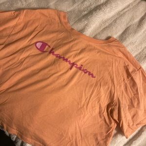 Orange champion crop top